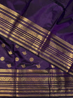 Violet Banarasi silk saree- MPS1