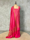 Magenta Chiniya Silk unstitched salwar set: PBRUS4