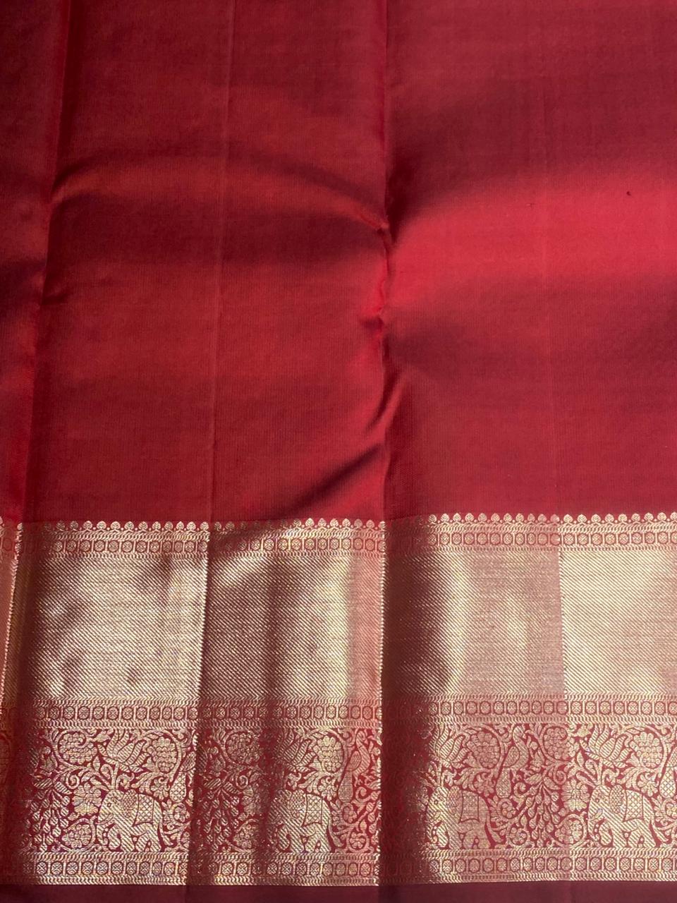 Maroon Pure Kanchipuram Silk saree - PPURE27