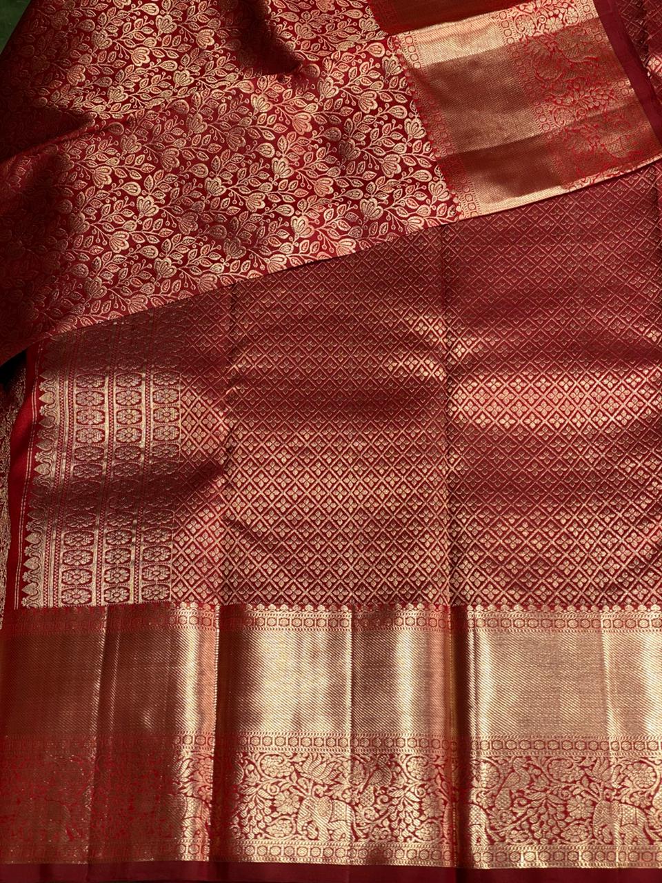 Maroon Pure Kanchipuram Silk saree - PPURE27