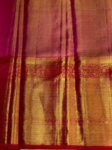 Pink and Red Pure tissue Kanchipuram Silk saree - PPURE29