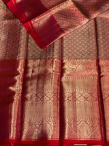 pink and Red Pure tissue Kanchipuram Silk saree - PPURE31
