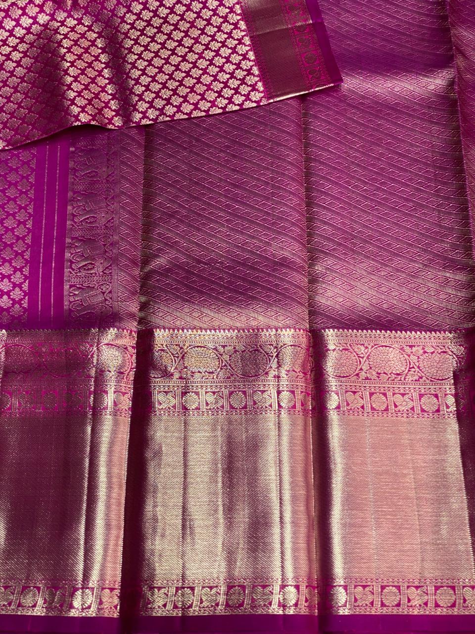 Magenta Pure Kanchipuram Silk saree - PPURE33
