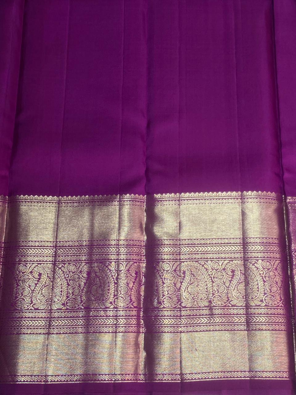 Violet Pure Kanchipuram Silk saree - PPURE35