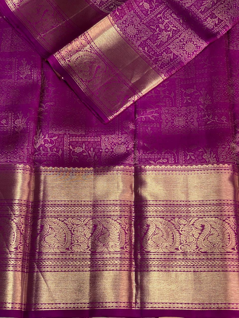 Violet Pure Kanchipuram Silk saree - PPURE35