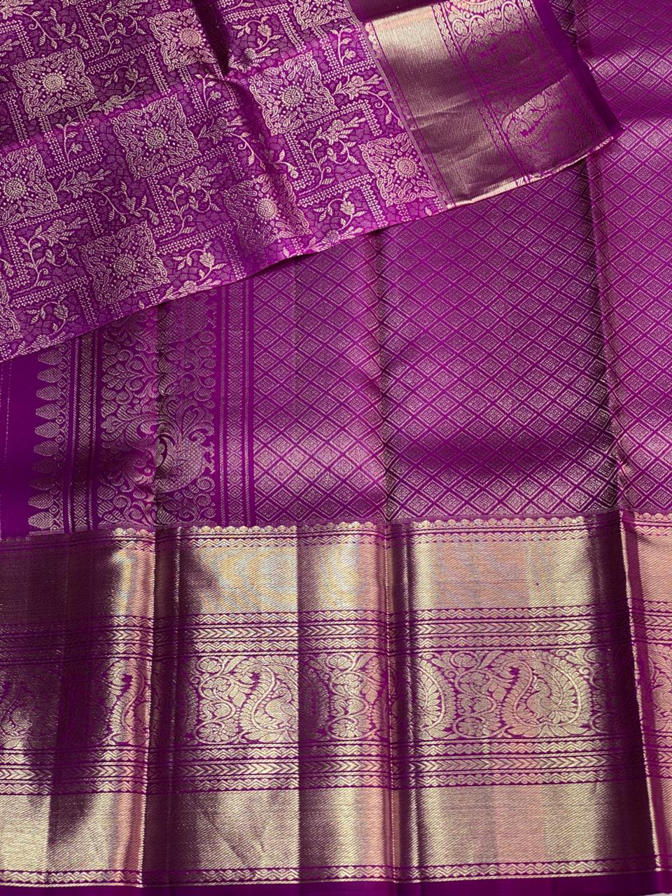 Violet Pure Kanchipuram Silk saree - PPURE35