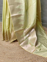 Pastal Green Semi katan Banarasi silk saree- MPS7E