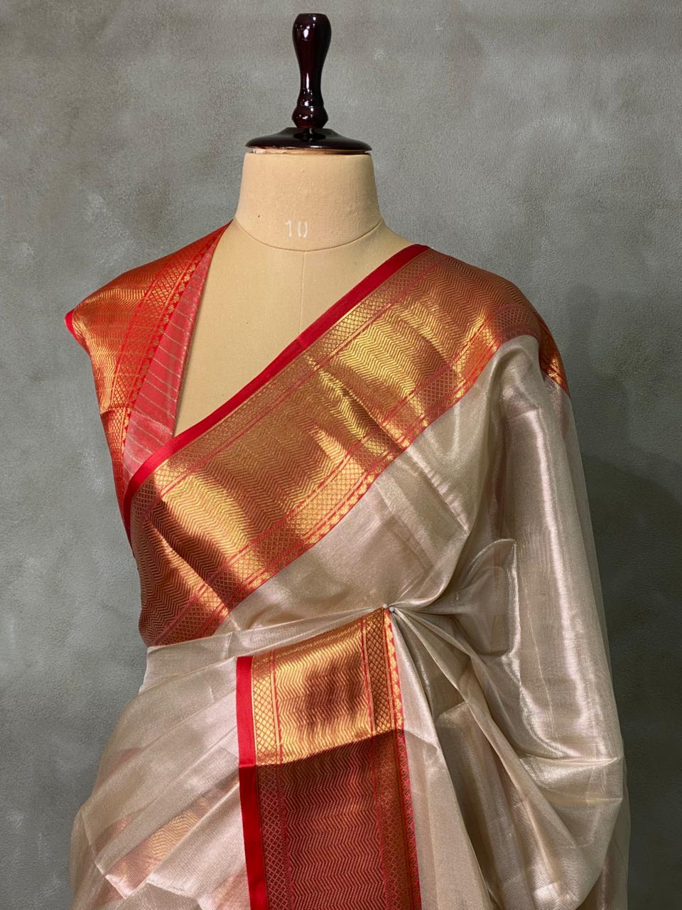Tissue Banarasi silk saree- MPS10A