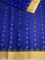 Royal blue and sandal silk saree- PSSR147
