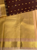 Brown and sandal silk saree- PSSR149