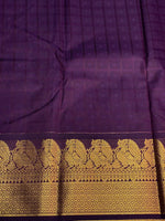 Blue and violet silk saree- PSSR153