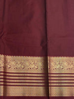 Rust Orange and brown silk saree- PSSR154