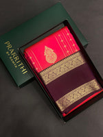 Magenta and purple silk saree- PSSR156