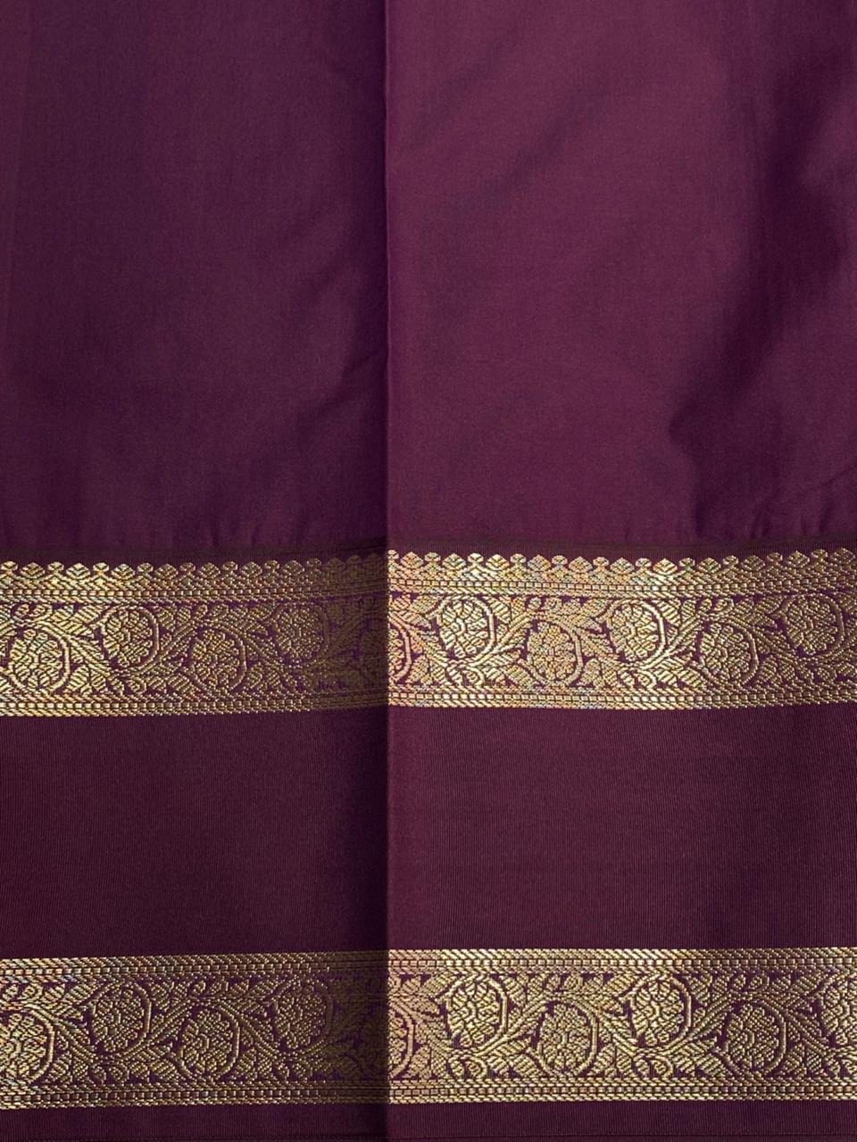 Magenta and purple silk saree- PSSR156