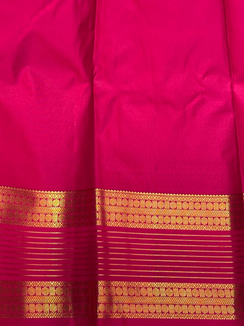 Violet and magenta silk saree- PSSR157