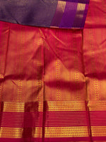 Violet and magenta silk saree- PSSR157