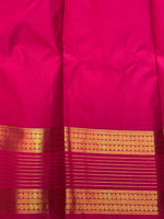 Peacock Blue and magenta silk saree- PSSR159