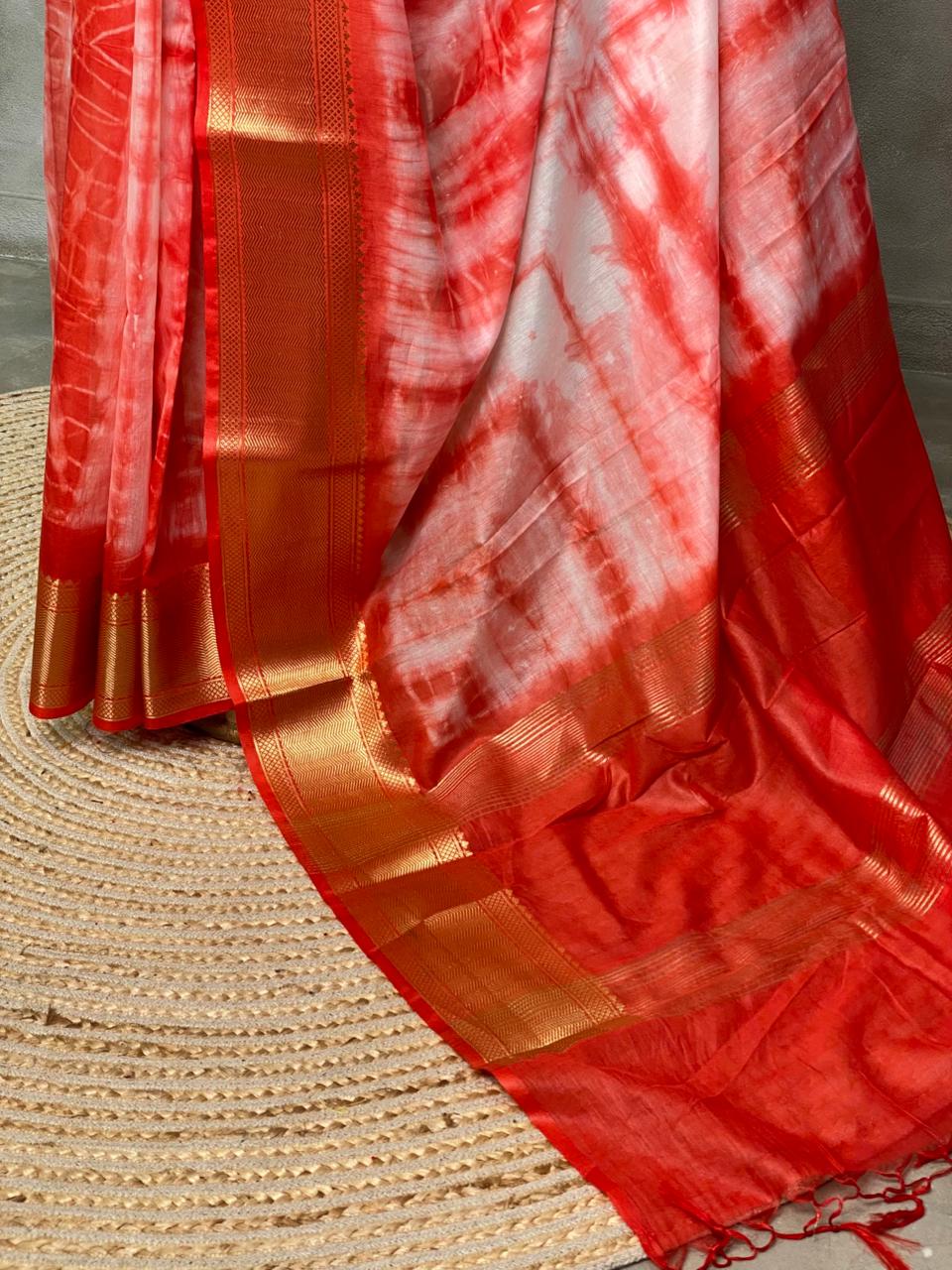 Tie dye Banarasi silk saree- MPS8A