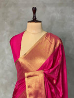 Rani Pink Banarasi silk saree- MPS2G
