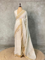 OffwhiteBanarasi silk saree- MPS13