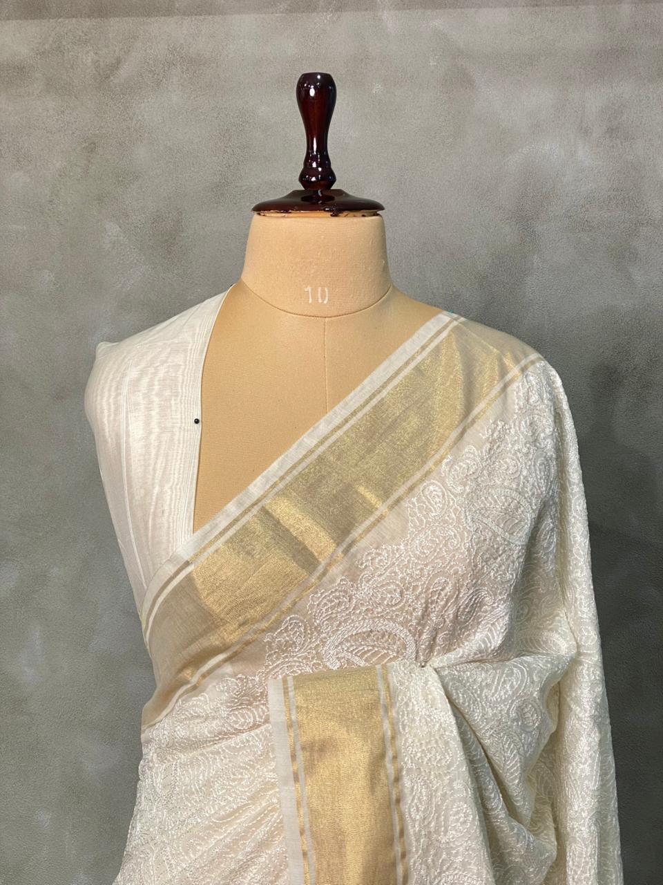 OffwhiteBanarasi silk saree- MPS13
