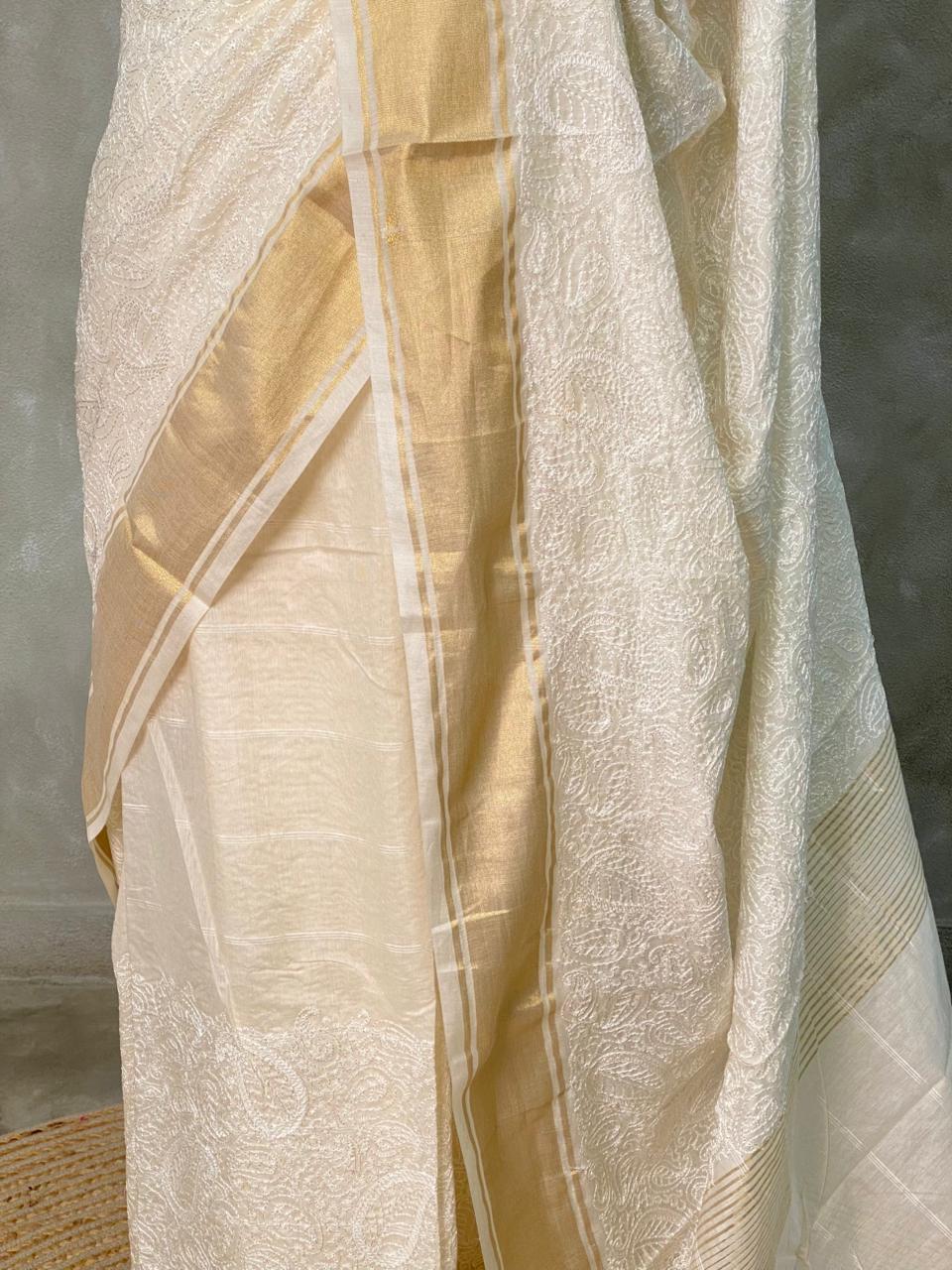 OffwhiteBanarasi silk saree- MPS13