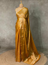 Mustard yellow brocade Banarasi silk saree- MPSBRO1