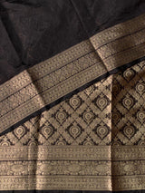 Black brocade Banarasi silk saree- MPSBRO3