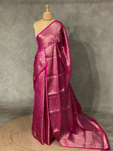 Magenta brocade Banarasi silk saree- MPSBRO5