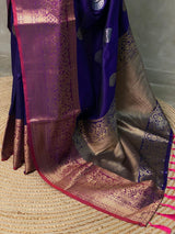 Royal Blue Banarasi saree -BSP3