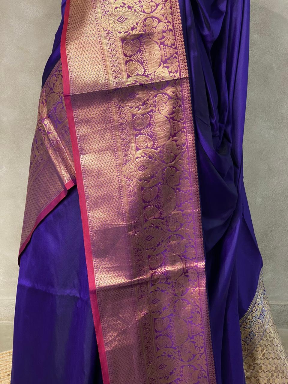 Royal Blue Banarasi saree -BSP4