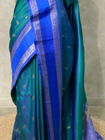 Peacock Blue Banarasi saree -BSP7C