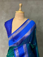 Peacock Blue Banarasi saree -BSP7C