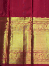 Lavender and Red Pure tissue Kanchipuram Silk saree - PPURE36