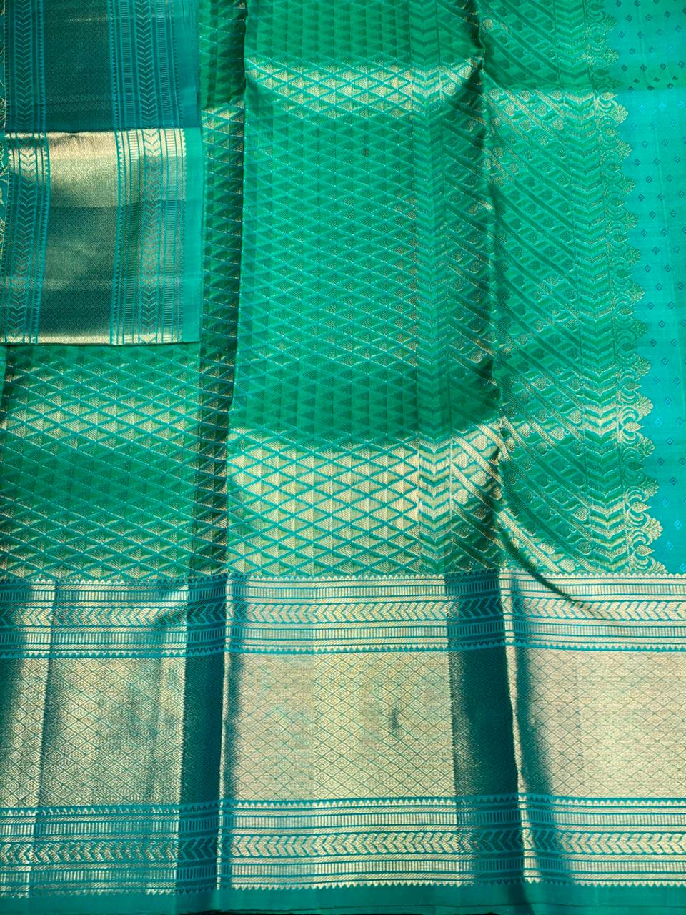 Pastal green Pure Kanchipuram Silk saree - PPURE37