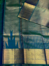 Peacock blue Pure Kanchipuram Silk saree - PPURE38