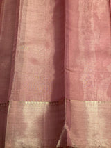 Nude Lavender Pink tissue Kanchipuram Silk saree - PPURE40