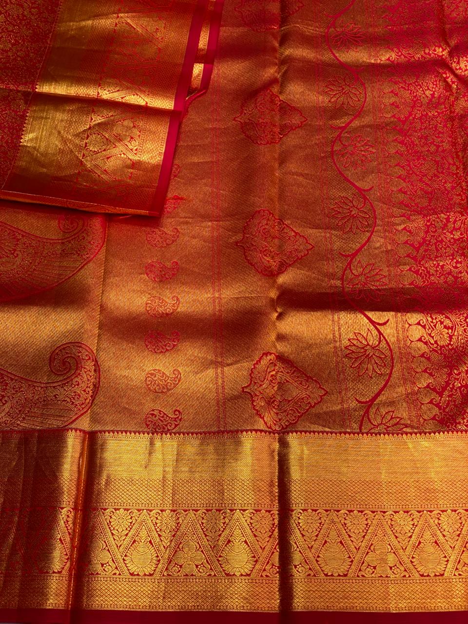 Red Pure Kanchipuram Silk saree - PPURE44