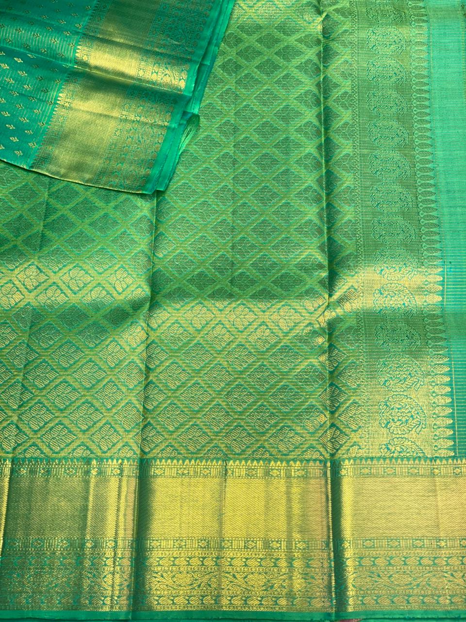 Green Pure Kanchipuram Silk saree - PPURE45