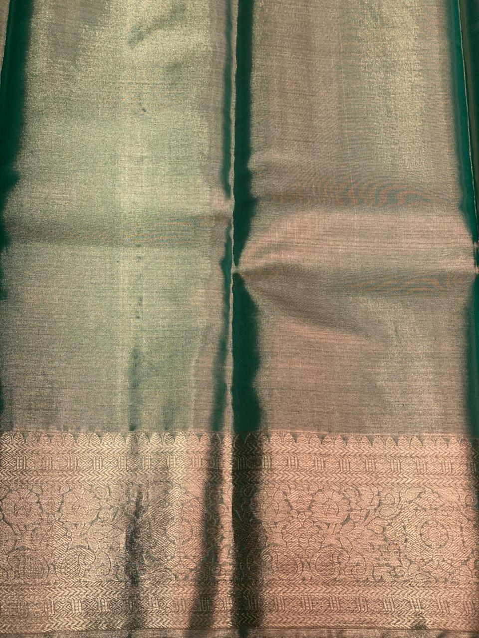 Green Pure tissue Kanchipuram Silk saree - PPURE38A