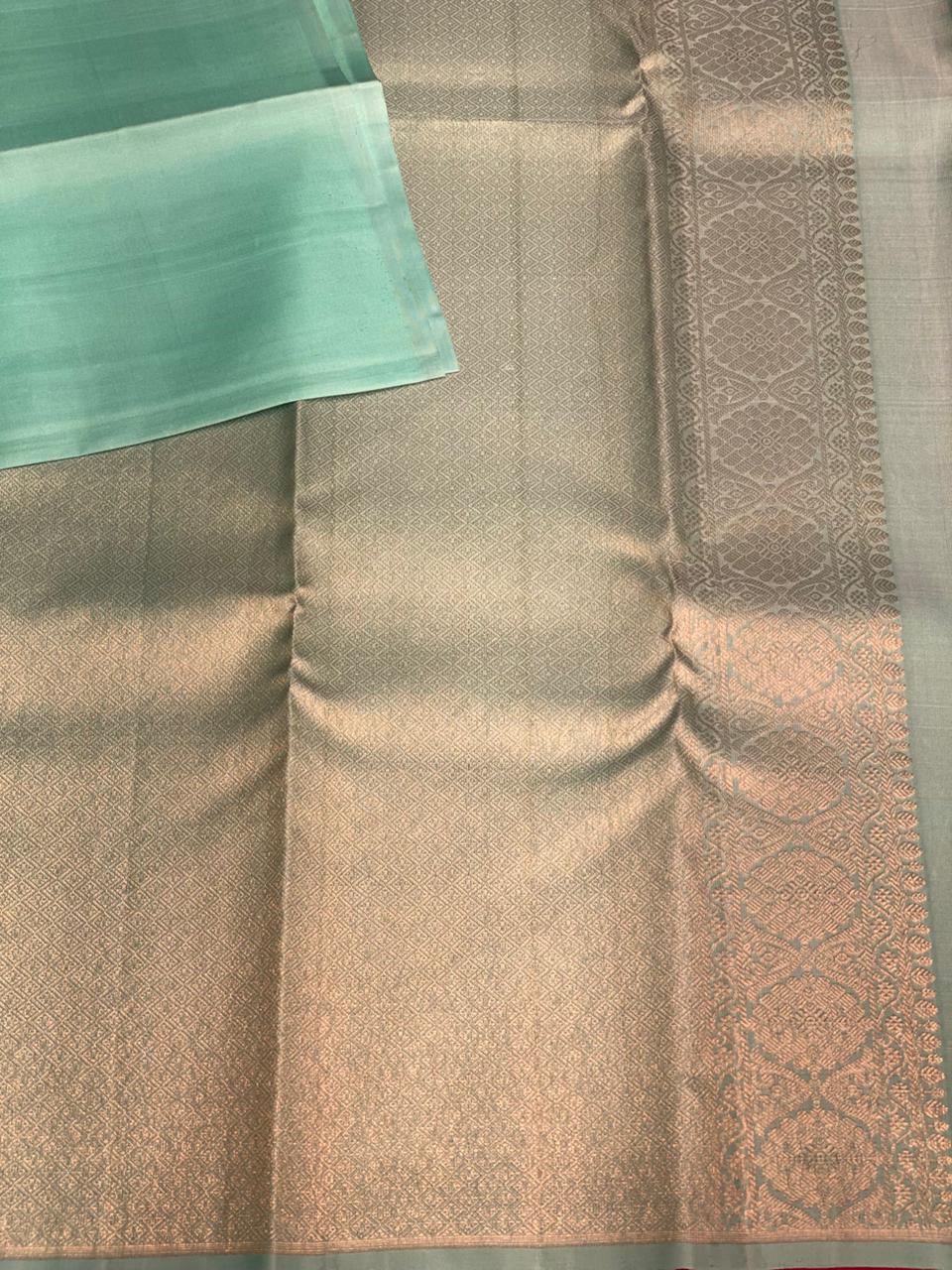 Pastal green Pure Kanchipuram Silk saree - PPURE46