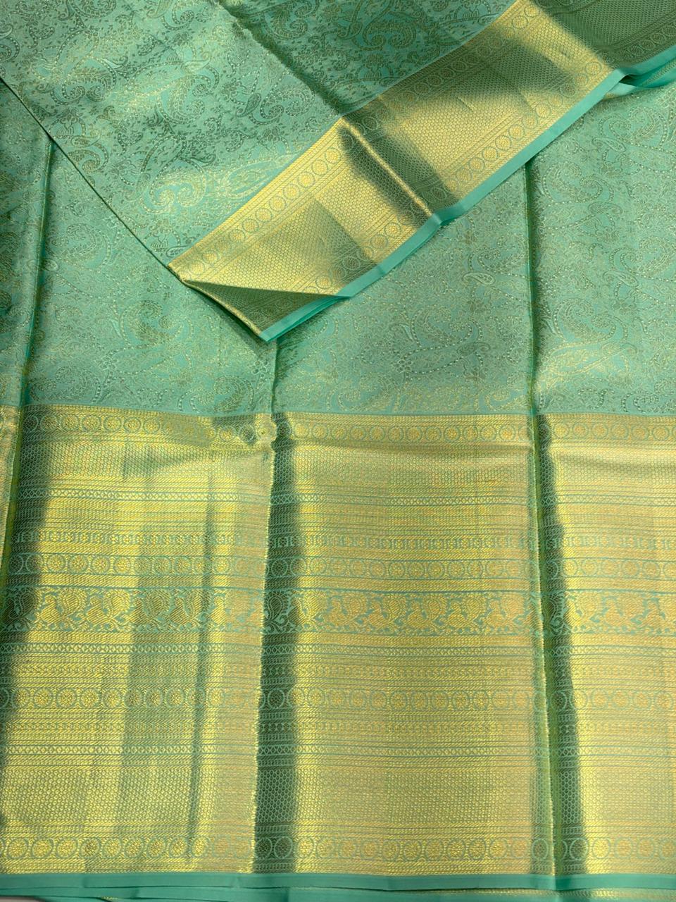 Green Pure tissue Kanchipuram Silk saree - PPURE47
