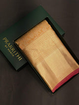 Nude Peach and rani pink Kanchipuram Silk saree - PPURE58