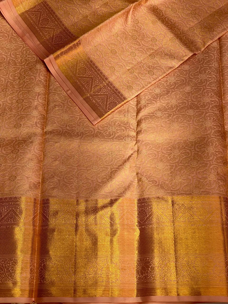 Nude Pink Kanchipuram Silk saree - PPURE59