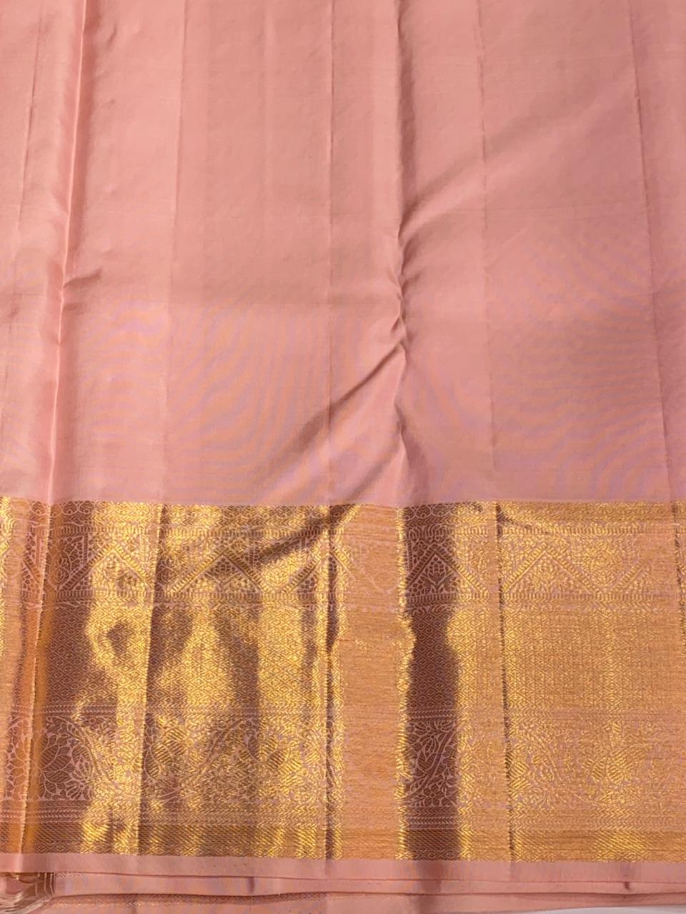 Nude Pink Kanchipuram Silk saree - PPURE59