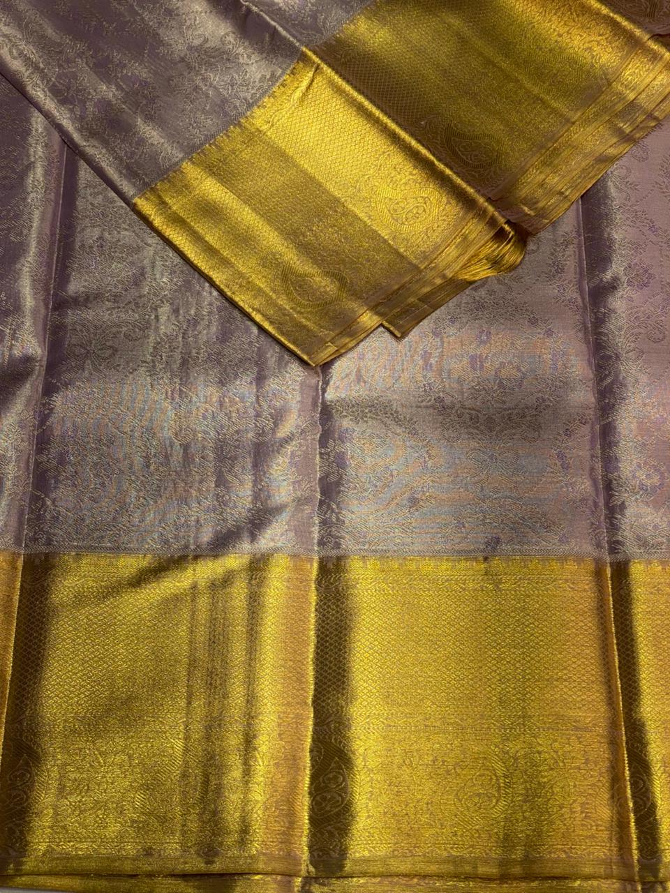 Lavender Pure Tissue Kanchipuram Silk saree - PPURE60