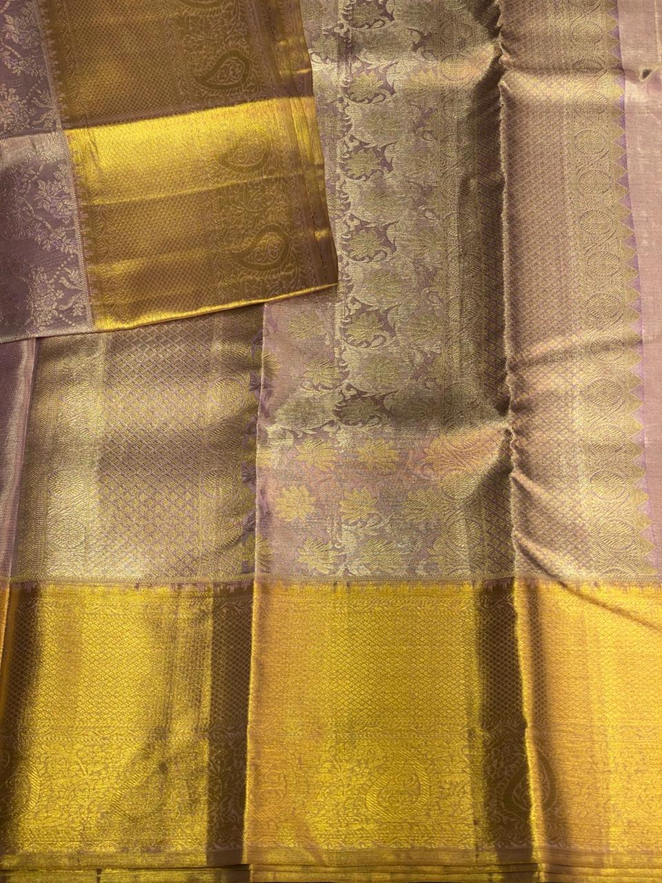 Lavender Pure Tissue Kanchipuram Silk saree - PPURE60