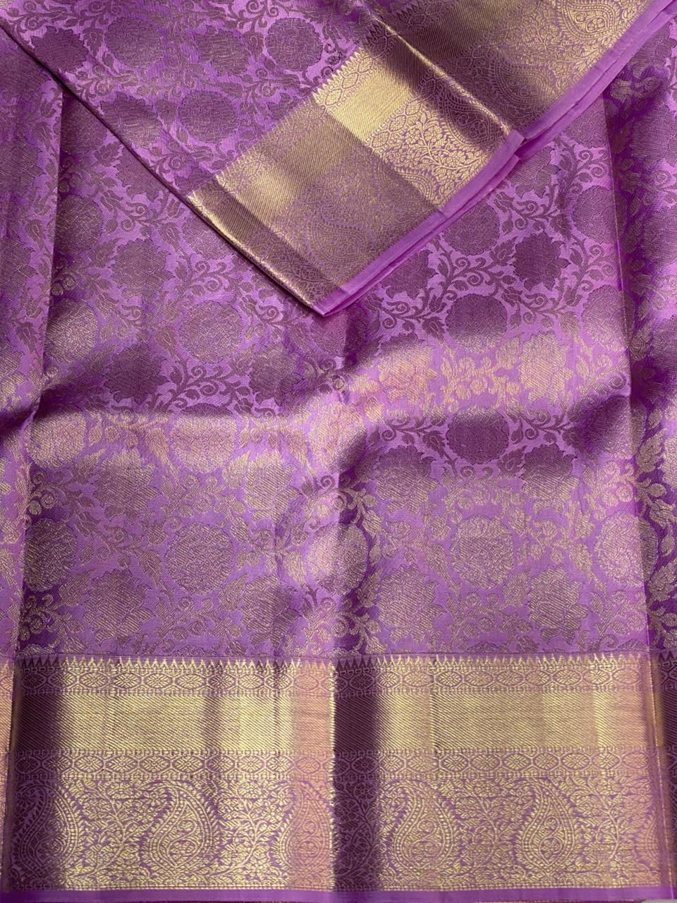 Lavender Pure Kanchipuram Silk saree - PPURE67