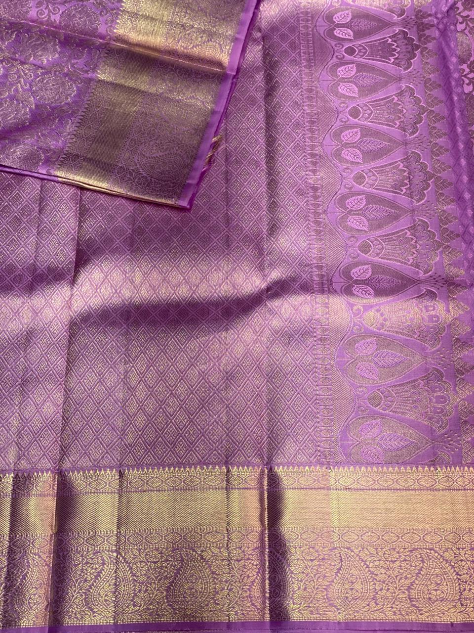 Lavender Pure Kanchipuram Silk saree - PPURE67