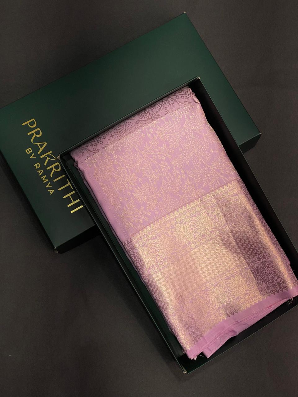 Lavender Pure Kanchipuram Silk saree - PPURE68